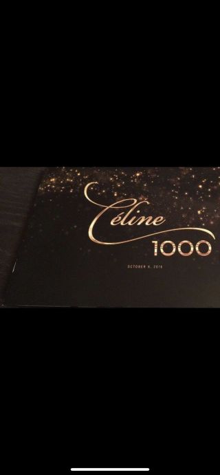 Rare - Celine Dion 1000 Show Programme Vegas