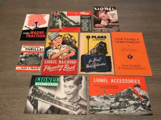 9 Very Rare 1950s Lionel Railroading Train Layout Planning Books