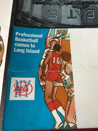 Historic,  Very Rare Ny Nets Come To Long Island 1969 First Promo Mailing Nassau