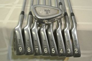 Rare Lynx Parallax Iron Set Golf Clubs 2 - Pw Stiff Flex Steel Lh Left Handed