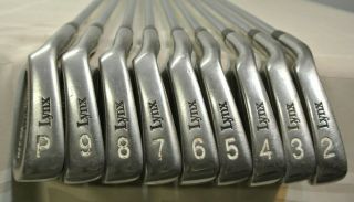 RARE Lynx Parallax Iron Set Golf Clubs 2 - PW STIFF Flex Steel LH Left Handed 2