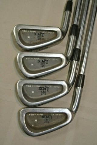 RARE Lynx Parallax Iron Set Golf Clubs 2 - PW STIFF Flex Steel LH Left Handed 5