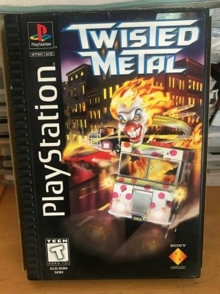 Twisted Metal (sony Playstation 1,  1995) Rare Long Box Complete