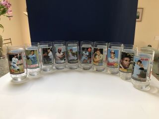 Topps 1993 McDonalds Glasses Rare COMPLETE SET OF 10 YAZ,  RUTH Gehrig Clemente 2