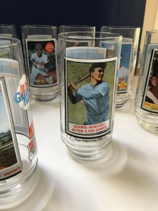 Topps 1993 McDonalds Glasses Rare COMPLETE SET OF 10 YAZ,  RUTH Gehrig Clemente 5