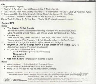 BEACH BOYS - PET SOUNDS - RARE 40TH ANNIVERSARY EMI PROMO - ONLY CD/DVD 2 DISC SET 2