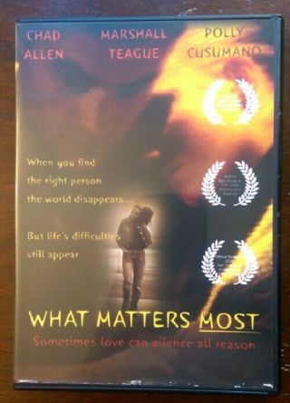 What Matters Most Dvd Out Of Print Rare Chad Allen / Polly Cusumano Indie Drama