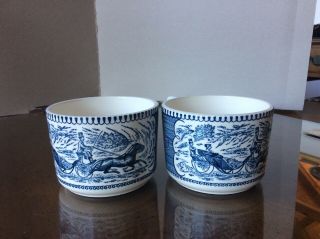 Set 2 Rare Royal China Currier&ives Soup Coffee Mugs