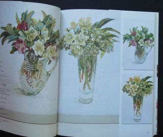 Fujico Stitch Calender Flowers,  grass cross stitch pattern book (Rare),  10 threads 4