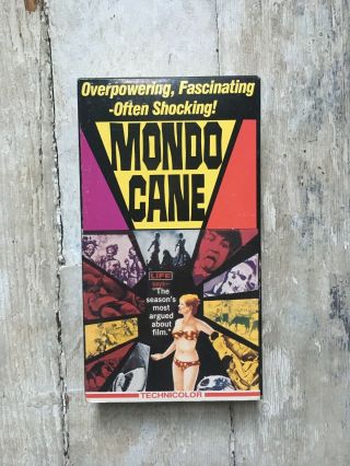 Mondo Cane (1962) Vhs Cult Documentary Shockumentary - Rare Goodtimes Home Video