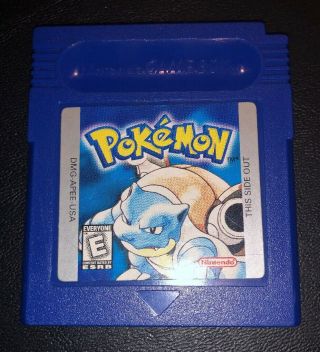 Rare Vintage Pokemon Gameboy Blue (lvl 100 Mewtwo In Game)
