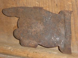 RARE 19th C OLD EARLY POINTING FINGER HAND TRADE SIGN 1800s ANTIQUE 3