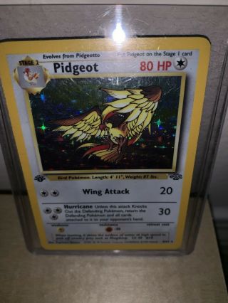 Psa 9 Pokemon 1999 1st Edition Jungle Pidgeot Wotc Holo Card 8/64