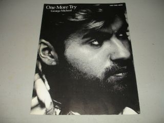 George Michael - One More Try (sheet Music,  1987) Ex,  Rare