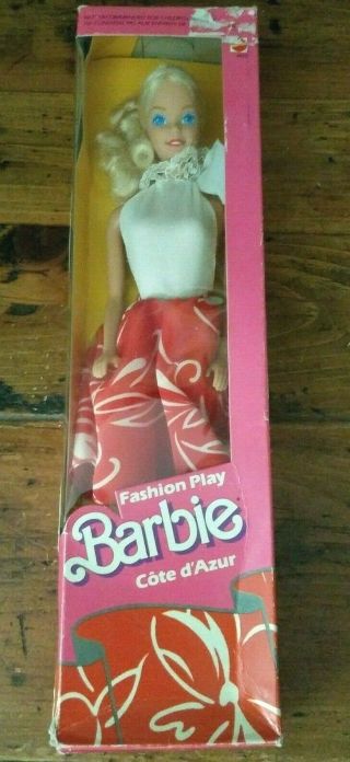 Vintage 1987 Mattel Fashion Play Barbie Cote D’azur Foreign Rare
