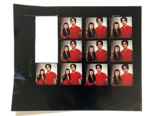 Rare White Stipes Contact Sheet From Rolling Stone Photo Shoot.