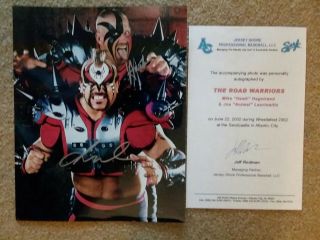 Wwe Hawk And Animal Dual Rare Autographed 8 X 10 From 2002 Wrestlefest