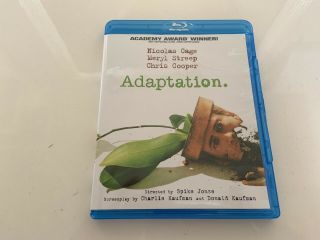 Adaptation (blu - Ray Disc,  2012) Rare Oop Blu - Ray Nicolas Cage Adaptation Bluray
