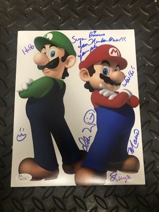 Charles Martinet Signed Mario & Luigi 8x10 Photo Rare Insc Jsa Nintendo C