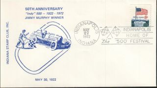 3 - 50th Annivesary Indianapolis 500 - 1972 Souvenir (envelope) Covers Rare