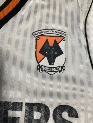 Wolves Football Shirt Wolverhampton Wanderers Rare Retro Scorline 4