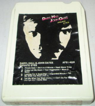 Daryl Hall & John Oates - " Private Eyes " 1981 8 - Track Tape Rare Play -