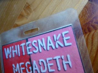 Backstage pass MEGADETH WHITESNAKE QUEENSRYCHE 1998 Tour Crew Dave Mustaine Rare 3