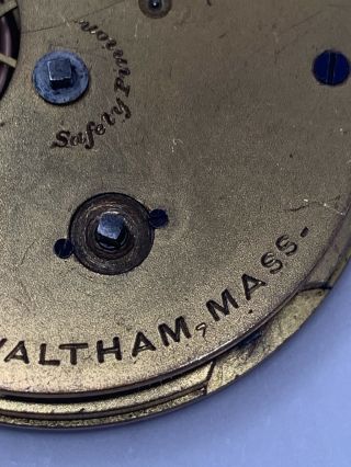 Waltham American Watch Co Pocket Movement 10s 7j Keywind Rare 1878 Ticking F2043 4