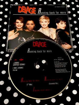 Delage - Running Back For More Rare 1991 Cd Single S/a/w Pwl