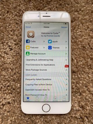 Rare - Apple Iphone 6 - 16gb - Gold (sprint) Jailbroken On Ios 9.  2.  1