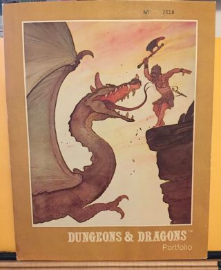1981 Dnd Dragon Attack 2 Pocket Portfolio D&d Folder Playing Aid - St Regis Rare