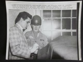 1958 Elvis Presley Fort Chaffee Arkansas Military N.  E.  A.  Real Photo Rare