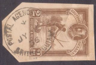 British Guiana Postmark / Cancel " Postal Agency No 13 " 1936 Apaiqua - Rare