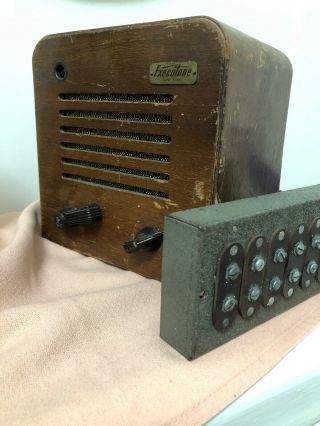 Antique Executone Intercom Vintage Radio Wood All Wires & Parts Rare