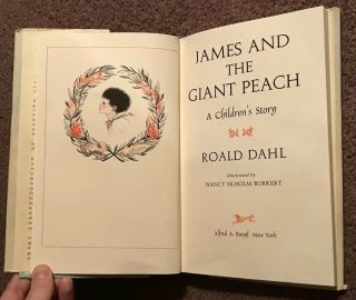 SIGNED James And The Giant Peach Nancy Ekholm Burkert Autographed Book RARE 6