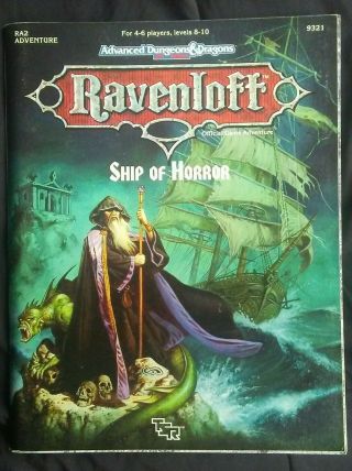Ad&d 2nd Ed Ravenloft Adventure - Ra2 Ship Of Horror (rare With Poster Map)