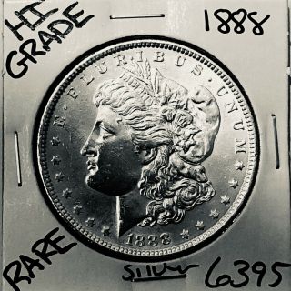 1888 Morgan Silver Dollar Hi Grade U.  S.  Rare Coin 6395