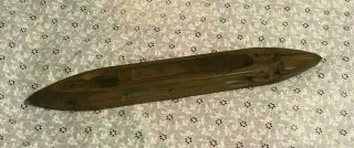 Antique Wooden Weaving Loom Shuttle Very Rare Solid Wood Boat Textile Vintage