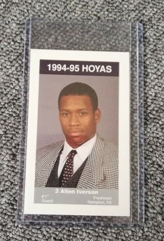 Hoyas Kids & Cops 1994 - 95 Allen Iverson Georgetown Rc Rookie Very Rare