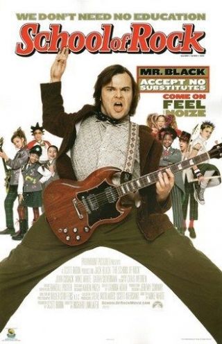 School Of Rock Poster Jack Black Rare Hot 24x36