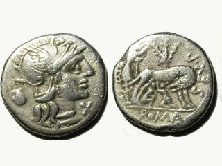 Rare Roman Silver Denarius Of Sextus Pompeius,  Fostulus,  Rare (137 Bc)