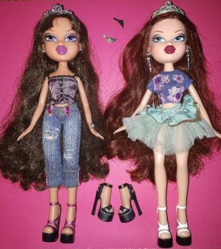 Bratz Dolls Princess Roxxi And Princess Yasmin Rare Incomplete