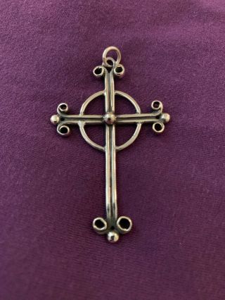 Rare Retired James Avery Sterling Silver Large Celtic Cross Pendant