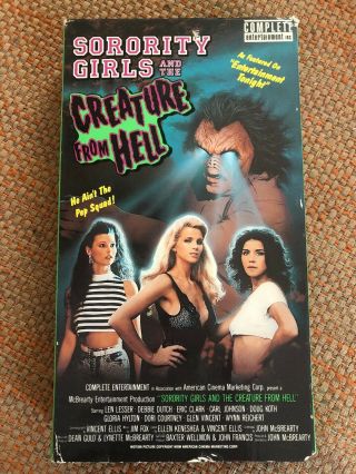 Sorority Girls And The Creature From Hell Vhs Mcbrearty Rare Cult