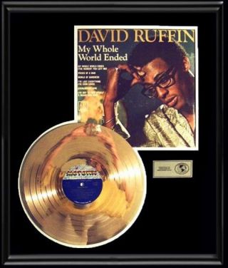 The Temptations David Ruffin My Whole World Ended Rare Gold Record Disc Lp