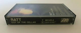 Ratt Out Of The Cellar Rare & OOP Metal Rock 1984 Atlantic Records Cassette Tape 2