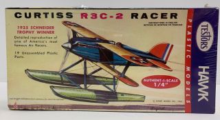Vintage 1961 Curtiss R3c - 2 Racer 1925 Hawk Testors Model Kit Rare