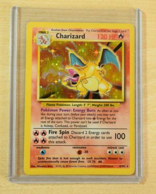 Charizard Pokemon Tcg Card Base Set 4/102 Holo Foil Rare