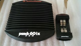 Old School Rockford Fosgate Punch 60ix DSM 2 Channel Amplifier,  RARE fuse block 6
