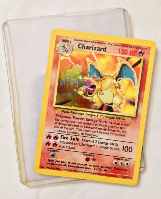❤️RARE Pokemon Charizard 4/102 HOLO Base Set Card 1999 Great Condition❤️ 3